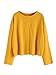 SweatyRocks Women's Casual Long Sleeve Tops Raw Cut Pullover Sweatshirt