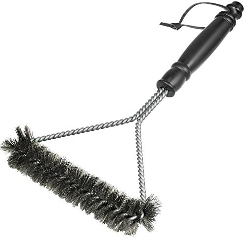 KitStuff BBQ Gas Portable Grill Brush Cleaner for Cast Iron|Porcelain|Stainless Steel Grates,12 inch