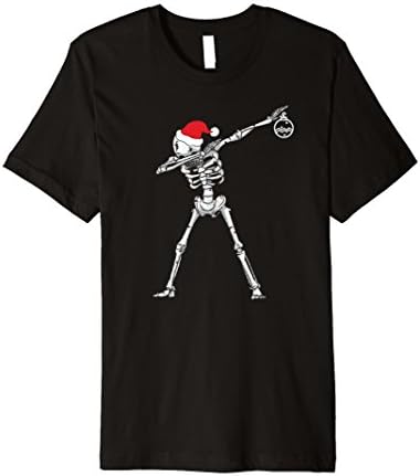 Mens Dabbing Skeleton Christmas T-Shirt Dab Hip Hop Skull Gift Medium Black