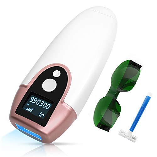 IPL Hair Removal System, Portable Permanent Hair Removal Device for Home Use, 990,300 Flashes Painless Hair Removal for Women and Men (Rose gold) - Thumbnail 7