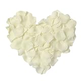 Neo LOONS 1000 Pcs Artificial Silk Rose Petals Decoration Wedding Party Color Ivory