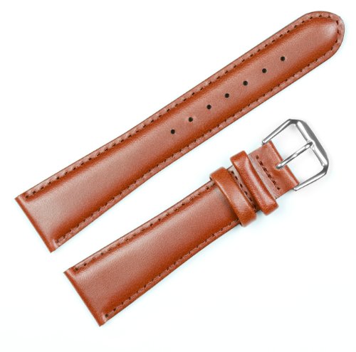 Coach Leather Watch Band (Silver & Gold Buckle) - Havana 17mm