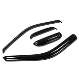 Ford Super Duty Extended Cab 4pcs Window Vent Visor Deflector Rain Guard (Dark Smoke)