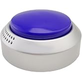 LAKXIUL Talking Button Clock - for The Blind, Elderly or Visually impaired (Blue and Silver)