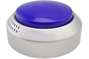 LAKXIUL Talking Button Clock - for The Blind, Elderly or Visually impaired (Blue and Silver)