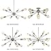 VINLUZ 8-Light Sputnik Chandelier Modern Pendant Lighting Brushed Nickel Vintage Ceiling Light Fixture UL Listed