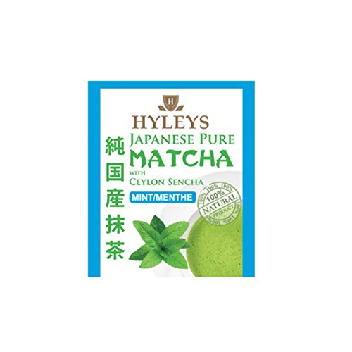 HYLEYS MATCHA TEA BAGS WITH MINT – 25 TEA BAGS (JAPANESE PURE MATCHA WELLNESS GREEN TEA)