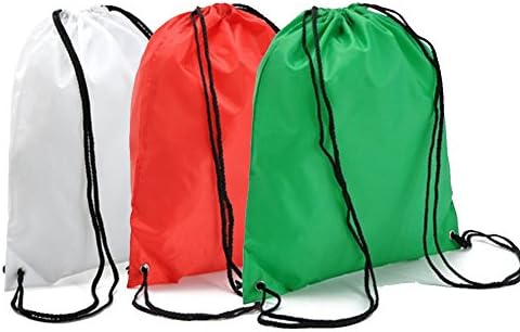 3 PCS Drawstring Backpack Chirstmas Candy Bag Storage Reusable Red White Green