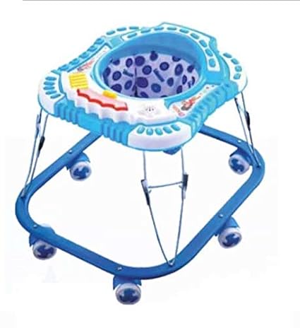 S HARNAM SINGH AND SONS Walker & Rocker, Height Adjustable with Light & Musical Toys, Blue