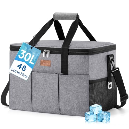 Lifewit Insulated Bag, Portable Isotherm Shopping Bag with 2/3 Front Pockets, Soft Insulated Cooler for Camping, Travel, Shopping, Picnic