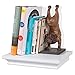 brightmaison White Crown Molding Floating Shelf Picture Ledge for Frames Book Display Décor with Concealed Metal Bracket for Stable Wall Mount
