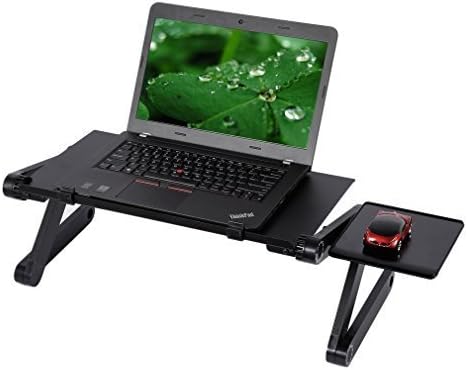 iUcar Portable Laptop Stand Adjustable Foldable Lightweight Laptop Stand/Desk/Table Black