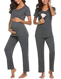 Pijamas de lactancia de algodón para maternidad, para hospitales, lactancia, pijamas para embarazo, tallas S-XXL