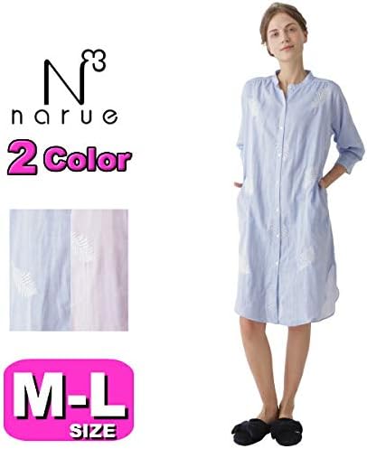 Amazon ナルエー ルームウェア ワンピース 60 ダブルガーゼ リーフaoレース 7分袖 前開きタイプ M L フリーサイズ Pu ワンピース チュニック 通販