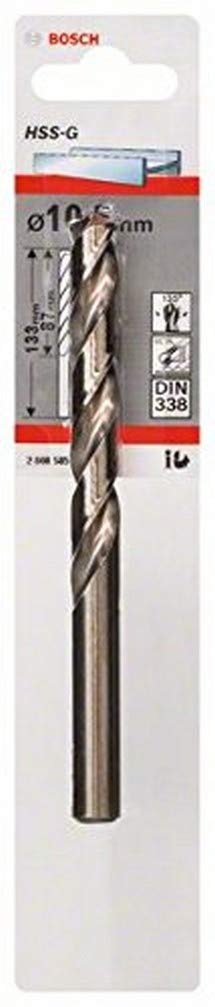 Bosch Professional 1x Metal drill bits HSS-G DIN 338 (for metal, Ø 10.5 x 87 x 133 mm, Accessory Drill Driver)