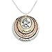 My Four Treasures Personalized Necklace with 4 Customizable Discs in Sterling Silver, 14k Gold Plate and Rose Gold Plate with a 925 Heart Charm