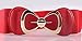 SportsWell Women's Elegant Bowknot Stretch Wide Belt Dress Decorative Waistband Red,One Size