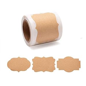 300 Stück Selbstklebend Kraftpapier Sticker, Aufkleber-Etiketten, Vintage-Etiketten Aus Kraftpapier, Selbstklebend, FüR…