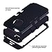 ULAK iPhone 5S Case,Black iPhone 5 SE Case, Anti Slip Shock Resistance Protective Cover with Hybrid High Soft Silicone + Hard PC Case for Apple iPhone 5/5S/SE (Black+Black)