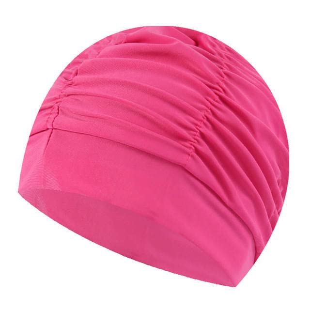 Swimming Cap Chemo Hair loss Beanie Hat Scarf Turban Cancer Swim Cover Headwear Headcover for Women (Hot Pink)