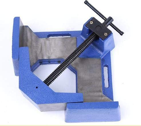 KATSU 90 Degree Right Angle Clamp, 4.5 Inch Heavy Duty Right Angle Welding Clamp Corner Vice Cast Iron Adjustable Frame Bench Tool for DIY Woodworking Cabinet Drawer Carpenter 402311