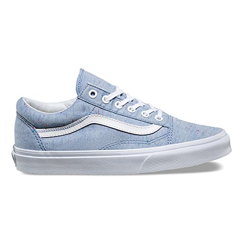 Vans VA38G1MUT Unisex Old Skool (Speckle Jersey) Skate Shoes, Blue/True White, 7 US Men / 8.5 US Women