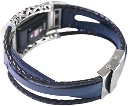 Fitbit Charge 2 Watch Band Sansee Replacement Leather Wristband Band Strap Bracelet for Fitbit Charge 2