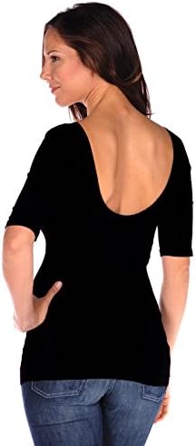Tees By Tina Reversible Ballet Sleeve Top (Black,OS)