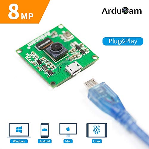 Arducam 8MP 1080P USB Camera V2 Module for Raspberry Pi, 1/4” CMOS