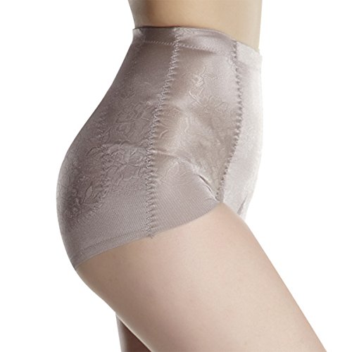 Shymay Women's High Waisted Shapewear Firm Control Waist Slimmer Panty Girdle, Coffee, Small