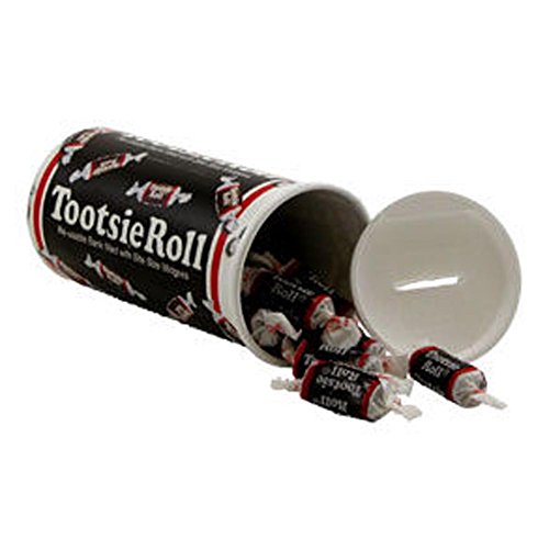 Tootsie Roll Bank, 4oz Re-usable Bank Filled with Midgees