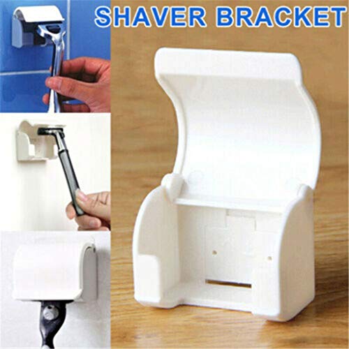Euone Razor Holder Rack, Mens Razor Shaver Hanger Holder Rack Storage Mount Wall Bathroom Accessory