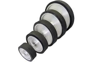 RAMS BRALIN 2"-14" x 2" Solid Rubber Contact Wheel with 6202-1/2 Bearings Work with Sanding Bands for Metal Kinfe Wood Grinding Polishing (3 x 2 inch, 90A)