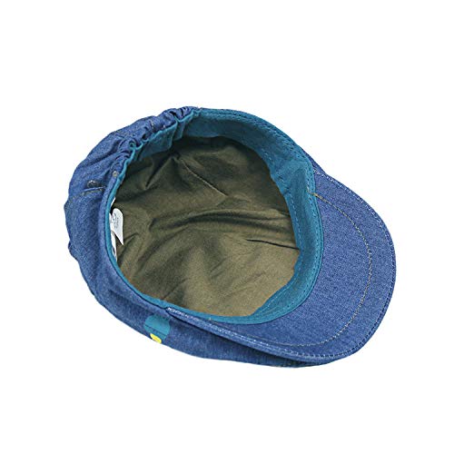Boys Newsboy-Cap-Scally Baby Cowboy Driver Cap (Blue,17inch(fit 3-6 Month)) - Thumbnail 3