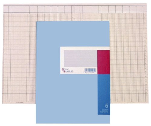 König & Ebhardt - cahier à colonnes format A4, 13 colonnes, 98feuilles, avec barre de titre, pages n