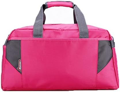 KEISHJD Women Traveling Shoulder Bag Large Capacity Travel Bags Organizer Nylon Hand Luggage Bag Rose Red