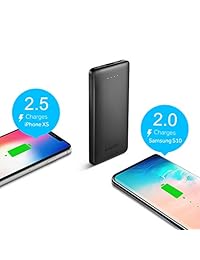 EasyAcc USB C Power Bank 10000mAh Potable Cargador, Ultra Slim 10000 Cargador de teléfono 5V 3A Puerto tipo C Entrada y salida Paquete de baterías de energía para iPhone, Samsung S10 S8 S9, iPad Pro 2018 y más