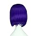 Raven Wig Cosplay Blue Short Hair Costume Accessories Props Halloween Coslive