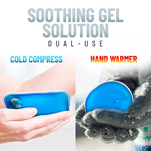 Reusable Heat Packs Set of 8 Gel Hand Warmer with Snap to Heat