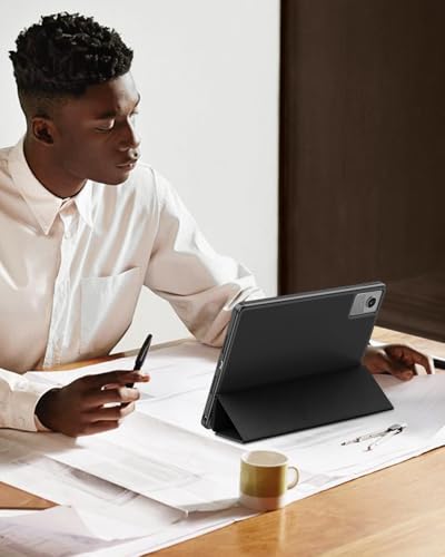 TiMOVO Cover for Lenovo Idea Tab 11 Inch 2025 TB-336ZU/336FU with Pen Holder, Slim Potential Cover with Stand and Soft TPU Back, Supports Car Wake Up / Sleep, Black