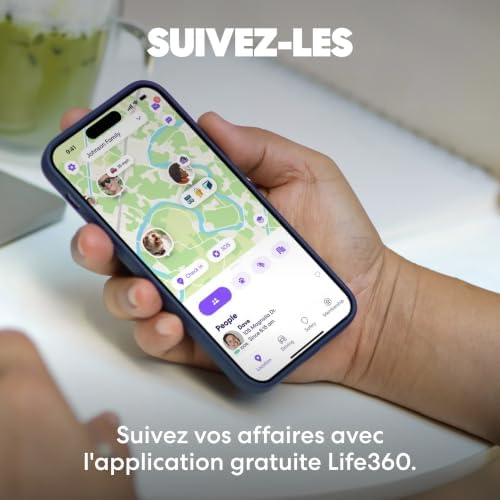 Tile - Tracker Bluetooth, détecteur de clés et localisateur d'objets pour clés, Sacs & Autres. Détecteur de téléphone. Compatible avec iOS & Android. Lot de 1 (Noir)