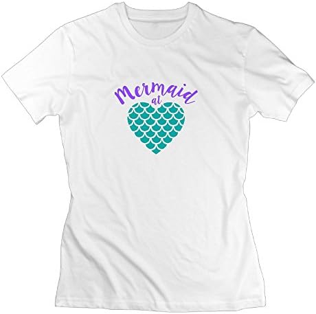 Jusxout Mermaid At Heart Lady' T-Shirts Cool Short-Sleeve