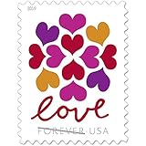 USPS Hearts Blossom Love Forever Stamps - Wedding, Celebration, Graduation (1 Sheet of 20 Stamps) 2019