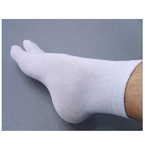 GOOTRADES Unisex Japanese Kimono Flip Flop Sandal Split Toe Tabi Ninja Geta Socks (White)