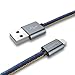 iPhone Cable , IMKEY® Denim design Tangle-Free Lightning to USB Cable for iPhone 6S / 6 Plus, iPhone SE, iPhone 5S 5C 5, iPad, iPod - Retail Packaging (3.3 Feet)