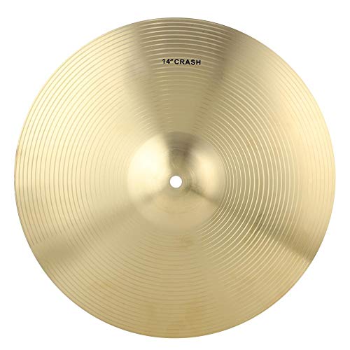 Cymbal, 14 inch Musical Brass Alloy Crash Ride Hi-Hat Drum Cymbals Instrument Accessory for Drum Set