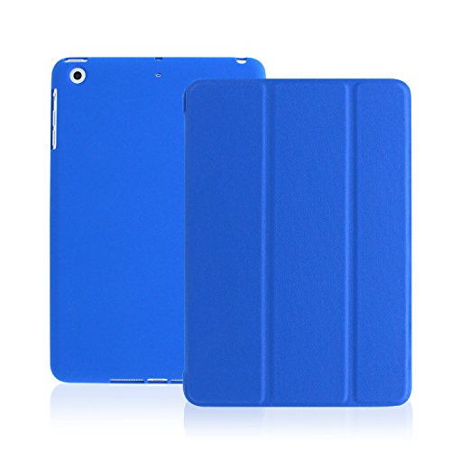 Khomo iPad Mini/Mini 2 Retina/Mini 3 Case - Dual Dark Blue Super Slim Twill Texture Cover