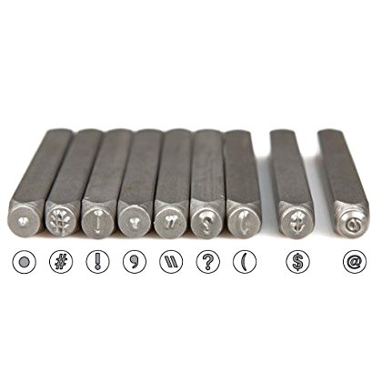 Yaetek 5/32-Inch 36 PCS Letter and Number Stamp Set with9 PCS 5/32-Inch Punctuation Stamp Set - Thumbnail 4