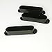 Strat Style Single Coil Guitar Pickup Cover Set ,No holes /Black