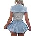Littleforbig Cotton Romper Onesie Pajamas Bodysuit - Magical Onesie Skirt Set BluePink M